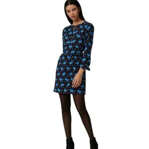 Women's - Ann Taylor LOFT Buttercup Floral Split Neck Shirt Dress, Size Medium